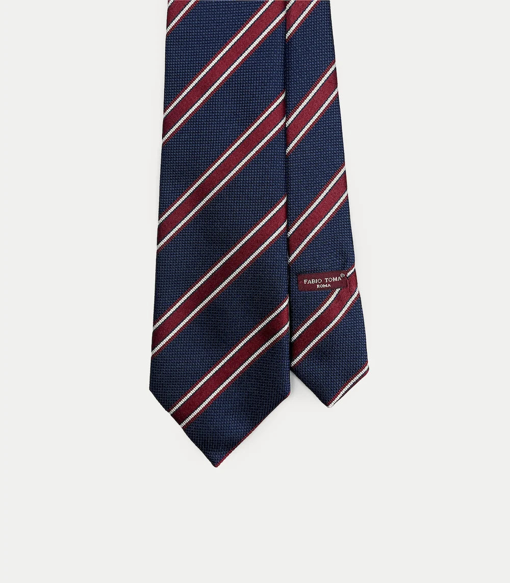 Cravatta Elegante Uomo Cravatta Stretta TigerTie - Viola Porpora Con Strisce Nero Bianco, Lunghezza 150cm Cravatta Elegante Viola Porpora - Foto 12