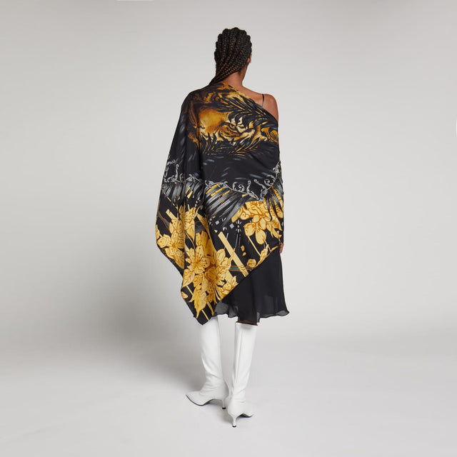 140 Silk Satin Scarf - Modern Tiger