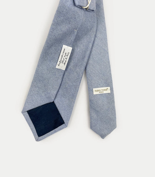 Retro cravatta azzurra in cashmere