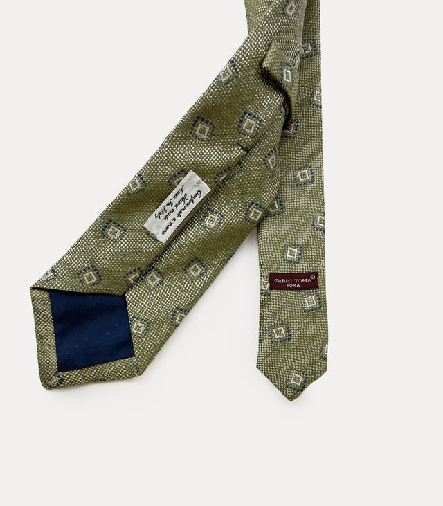 Linen Silk Jacquard Tie