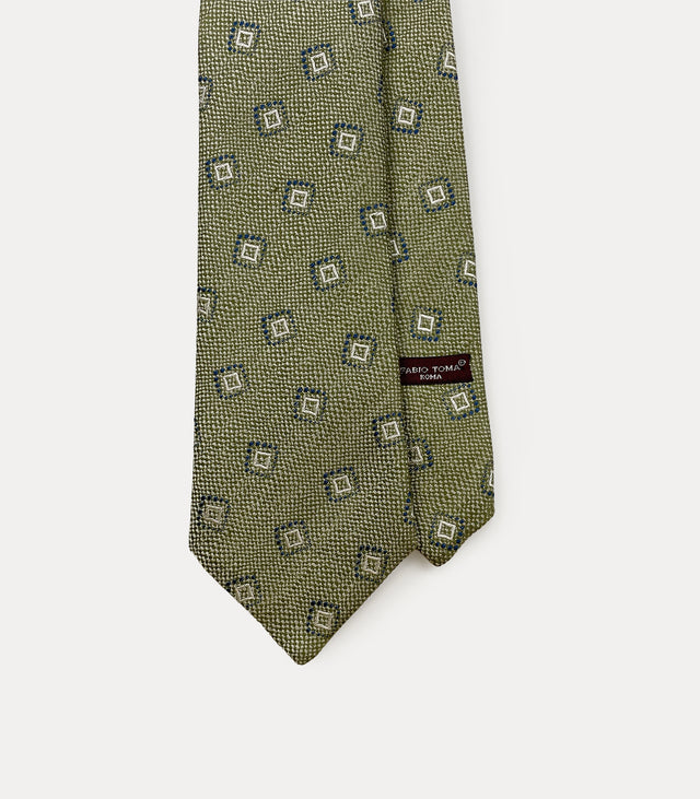 Linen Silk Jacquard Tie