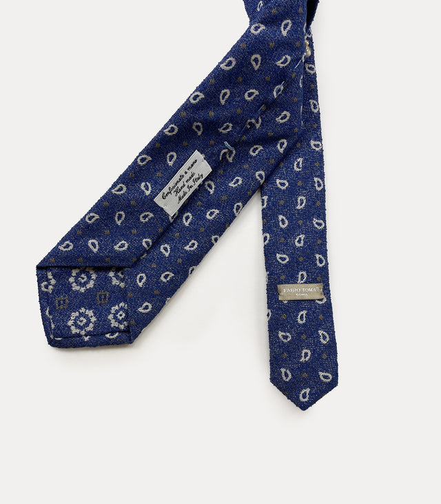 Jacquard cotton silk tie