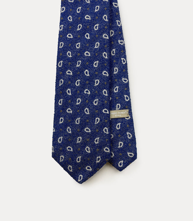 Jacquard cotton silk tie