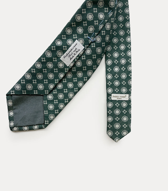 Jacquard cotton silk tie