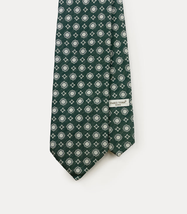 Jacquard cotton silk tie