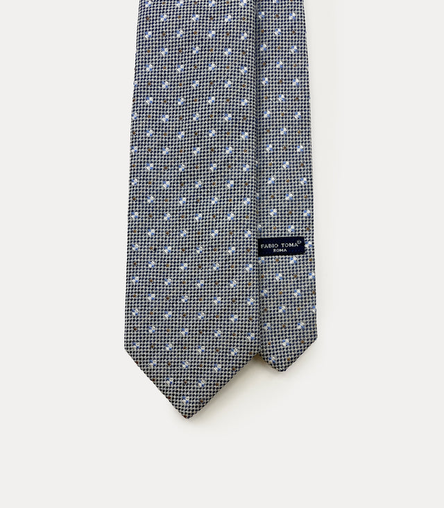 Jacquard cotton silk tie