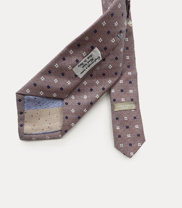 Jacquard silk/cotton tie