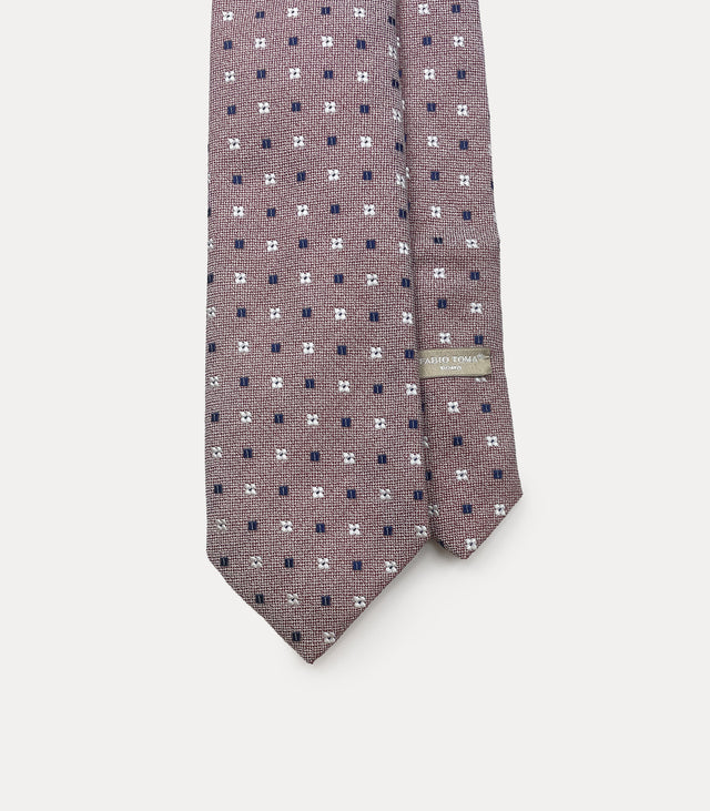 Jacquard silk/cotton tie