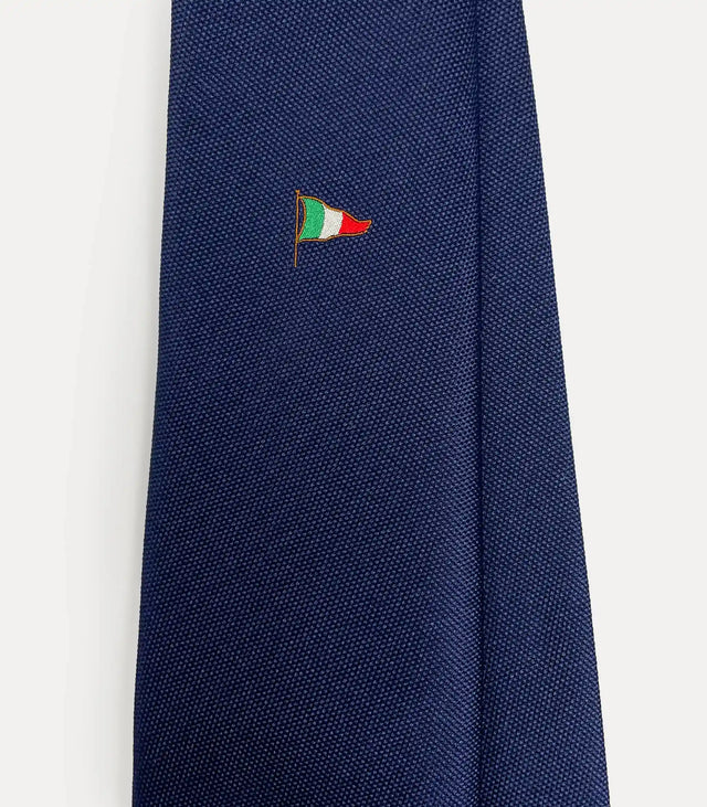 Cravatta Ricamo Bandiera Italiana